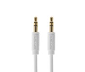 Promate LinkMate-A1L Premium 3.5mm FlexShield PVC Coated AUX Audio Cable - White