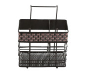 Delcasa DC1254 15cm Square Shape Cutlery Rack - Brown