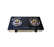Olsenmark OMK2317 Glass Double Burner Gas Cooker