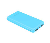 Promate VolTag-10C 10000 mAh Portable Charger Power Bank with Dual USB, Blue