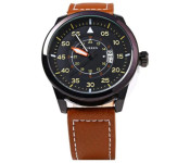 Curren 8210 Casual Analog Quartz Watch For Men Black And Brown