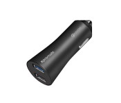 Promate Robust-QC3 Car Charger with Qualcomm Quick Charge 3.0 Dual USB Port, Black