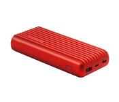 Promate TITAN-20C 20000mAh High-Capacity Power Bank with 3.1A Dual USB Output - Red