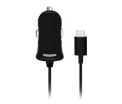 Promate ProCharge-M1 Universal Car Charger with Built in Micro USB Cable, Black