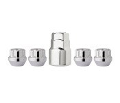 Premier Chrome Wheel Locks - Silver