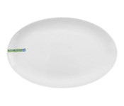 Royalford RF7989 14-inch Porcelain Ware Magnesia Oval Plate - White