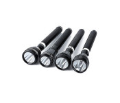 Geepas GFL4639 242mm 4-in-1 Family Pack Rechargeable LED Flashlight - Black