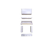 5 In 1 Multifunction Magnetic Magpie Combination Storage Rack Set MAG854 White