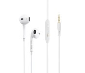 Promate Gearpod-Is2 Lightweight High-Performance Stereo Earphones, White