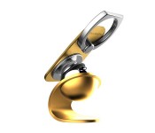 Promate RingMount 2 in 1 Phone Ring & Car Mount Holder with Stand for All Mobile Phones - Gold