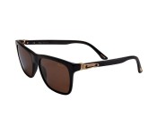 Chopard SCH151 700P Oval Black Frame & Brown Mirrored Sunglasses for Men