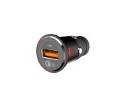 Promate Dash-QC3 Ultra Small Car Charger with Qualcomm QC 3.0 Quick Charge, Black