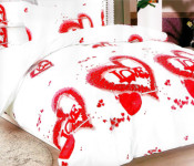 BHommes AMH-109 Luxury Double Size BedSheet Quilt Cover & Pillow Cover 6pcs