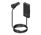 Promate CarHub-4 7.2A Heavy Duty Car Charger, Black