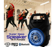 Hi-Fi Portable Super Bass Wireless Bluetooth Speaker with Micro SD, TF and USB Flash Drive Support CS-6 Multicolor
