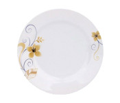 Royalford RF6730 10-inch Melamine Ware Deep Plate - White