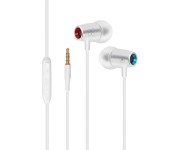 Promate Tunebuds-1 Dynamic In-Ear Stereo Earphones with In-Line Microphone, White