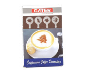 Cappuccino & Coffee Decorating Templates - Grey, 16 Pieces