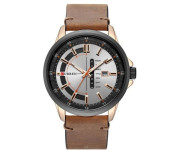 Curren 8307 Luxury Quartz Watch For Men Brown and Silver