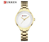 Curren 9015 Casual Fashion Watches For Women Gold And White