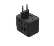 Porodo Dual USB A Universal Travel Adapter 2 4A Black  PD 12WUTA BK  - Similar Product Imag - ID 138931