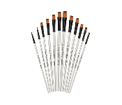 Artist Brush Flat Set Of 12 A6075F Keep Smiling  - Similar Product Imag - ID 139901