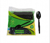 Plastic Spoon Black Q Pac 50 Piece Package  - Similar Product Imag - ID 140191