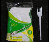 Q PAC PLASTIC FORK WHITE 50 PCS ONE PACK  - Similar Product Imag - ID 140192