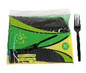 Plastic Fork Black Q Pac 50 Piece Package  - Similar Product Imag - ID 140193