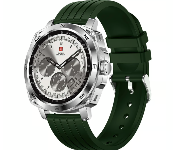 Swiss Military DOM4 Smartwatch Green Silicon Front View - ID 140265