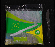 Q PAC PLASTIC KNIFE CLEAR 50 PCS ONE PACK  - Similar Product Imag - ID 140318