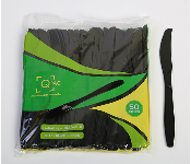 Q PAC PLASTIC KNIFE BLACK 50 PCS ONE PACK  - Similar Product Imag - ID 140319