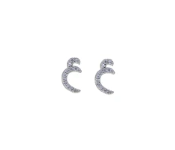 Sterling Silver Arabic Letter Earring AIN For Women  - Similar Product Imag - ID 140862