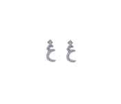 Sterling Silver Arabic Letter Earring Ghain for Women  - Similar Product Imag - ID 140864