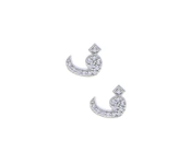 Sterling Silver Arabic Letter Earring F for Women  - Similar Product Imag - ID 140865