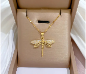 Creative Hollow Dragonfly Pendant Titanium Steel Chain  - Similar Product Imag - ID 141602