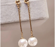 Pair of Pearl Fixed Earrings Commonly Used in Korea and Tassel Ornament for Women  - Similar Product Imag - ID 141608