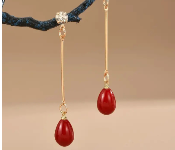 Faux Pearl Long Dangle Earrings Trendy Earrings Great Holiday Birthday Gift  - Similar Product Imag - ID 141615