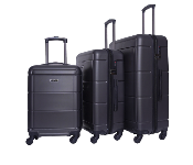 Para John PJTR3143B 3 Pcs Abs Hard Trolley Set Black  - Similar Product Imag - ID 141841