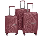 Para John PJTR3194U 3 Pcs PP Trolley Set Burgundy  - Similar Product Imag - ID 141863