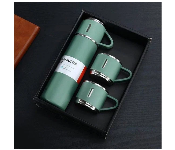 Thermos flask Coffee Thermos flask Portable Hot or Cold Water Bottle With 2 Cups Set Color Assorted  - Similar Product Imag - ID 141910