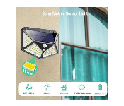 Solar Sensor Light 162 LED Tourch And Emergency Front View - ID 141984