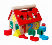 Boasts Unique Figure Educational Development and Learning Wooden Toys for Kids AE1008  Multi Color Front View - ID 141992