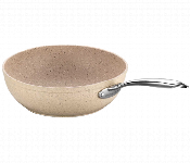 Korkmaz KO A1273 Granita Wok 24 x 6.5cm Beige 2.5 Litre  - Similar Product Imag - ID 46831