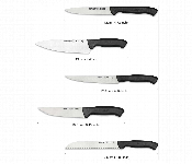 PIRGE PG 38410 Ecco 5 Pieces High Carbon Stainless Steel Knife Set with Natural Wood Block  - Similar Product Imag - ID 65081