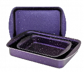 Avci Home Maker G RET3 PR. Granitec 3 Pieces Rectangular Tray Set Purple  - Similar Product Imag - ID 66245