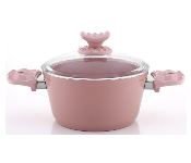 Avci Home Maker Ceramic Coating 28 cm Pink Casserole  - Similar Product Imag - ID 7142125