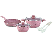 Avci Home Maker Eva 7 Pieces Granite Cookware Set with Pink Finish  - Similar Product Imag - ID 7142180