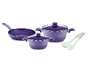 Avci Home Maker Eva 7 Pieces Granite Cookware Set with Silver Violet Finish  - Similar Product Imag - ID 7142181