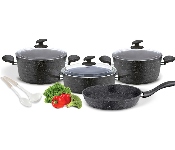 Avci Home Maker Granitec Grey 9 Pieces Cookware Set with Spoons  - Similar Product Imag - ID 7142190